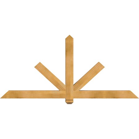 Ekena Millwork Kennewick Rough Sawn Timber Gable Bracket, Western Red Cedar, 72"W x 33"H x 4"D x 4"F, 11/12 Pitch GBW072X33X0404KEN00RWR